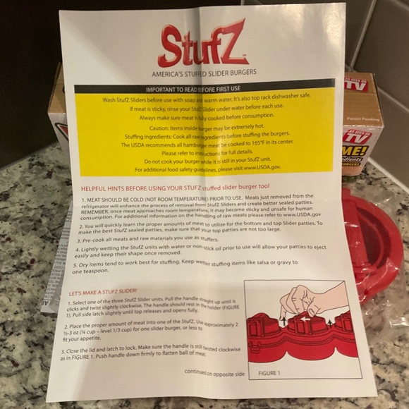 STUFZ Sliders - Stuffed Burger Press - New in Box - Picture 2 of 11